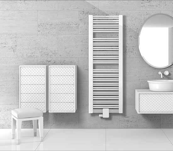 Example bawa spa design radiator mounted on wall