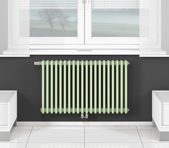 centrally connected valve column radiator