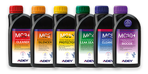 Adey-residential-chemicals-2 Adey Residential Chemicals all sitting together in a line.
