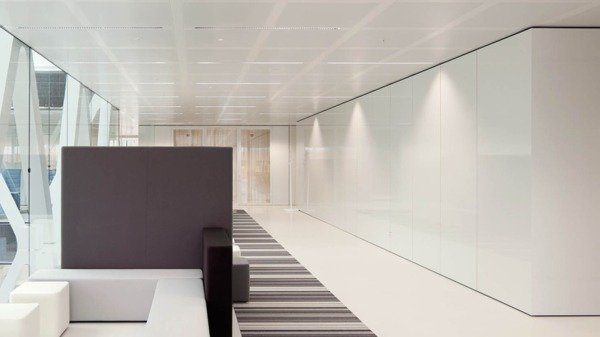 COOLFIX_Metall_pic_1 CLIMATEFIX ceiling heating and cooling metal ceiling systems installed in office space.