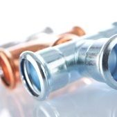 Piping-System-Hero-VSH Xpress Gas VSH XPress gas piping equal tees in both copper and stainless steel.